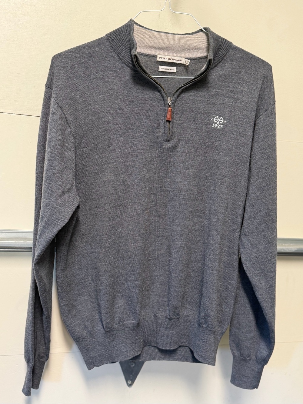 Peter Millar Men's Charcoal Half-Zip Sweater